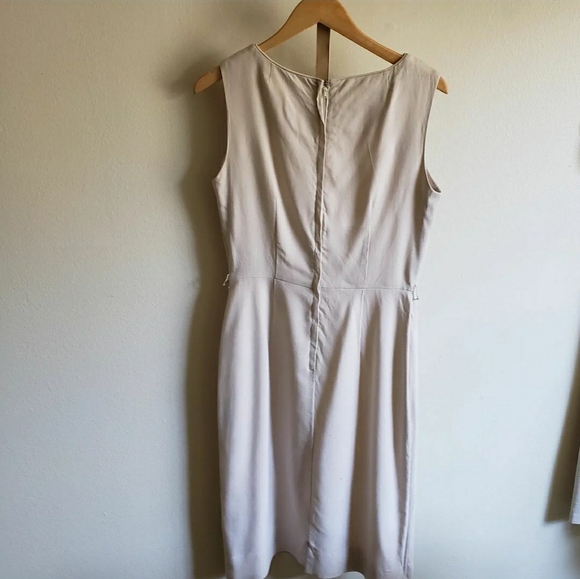 1950s Vintage Pencil Dress Belt Set in Beige Stone or Taupe Miss Ruth - Picture 3 of 7